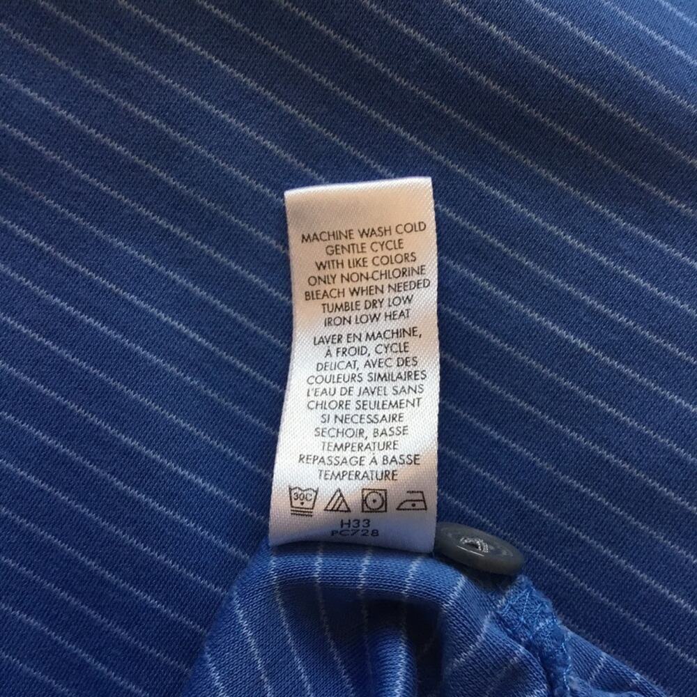 Calvin Klein Striped Blue Men Polo Shirt - Picture 14 of 14